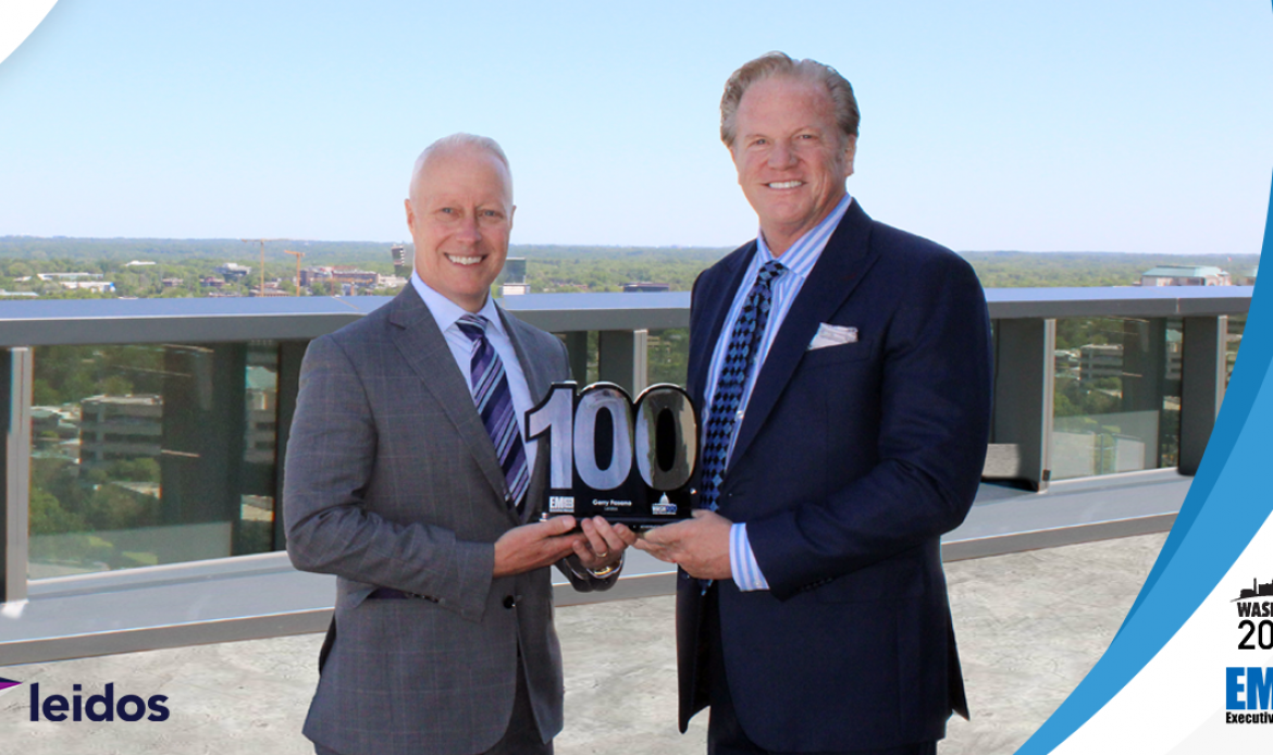Leidos Defense Group President Gerry Fasano Presented 2022 Wash100 Award By Executive Mosaic CEO Jim Garrettson