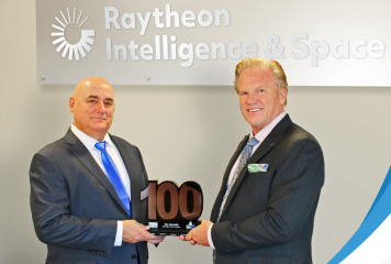 Executive Mosaic CEO Jim Garrettson Presents 3rd Wash100 Award to Roy Azevedo, President of Raytheon I&S