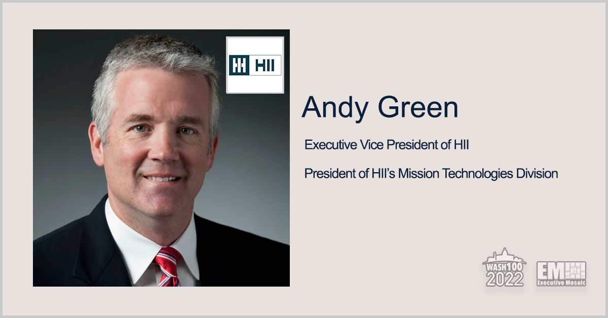 HII Wins $826M DOD Task Order for Integrated Tech Services; Andy Green Quoted