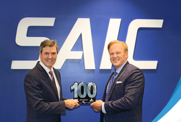 Executive Mosaic CEO Jim Garrettson Presents 2nd Consecutive Wash100 Award to SAIC NSS President Michael LaRouche