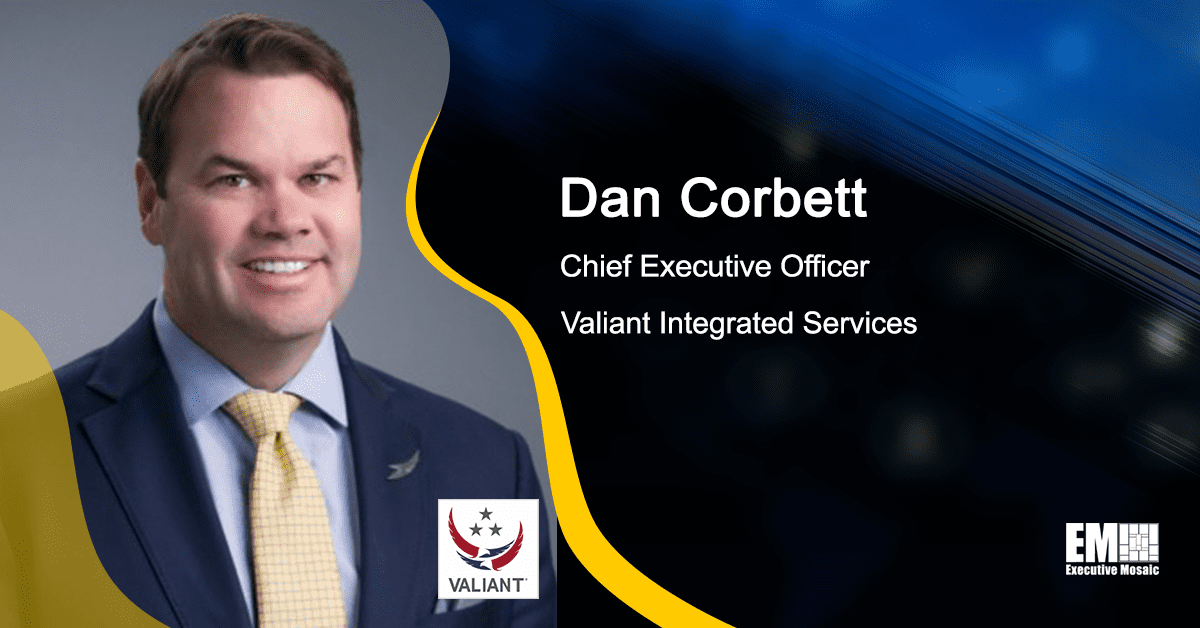 Valiant Awarded Post on $1.3B Navy Training Systems Support Contract; Dan Corbett Quoted