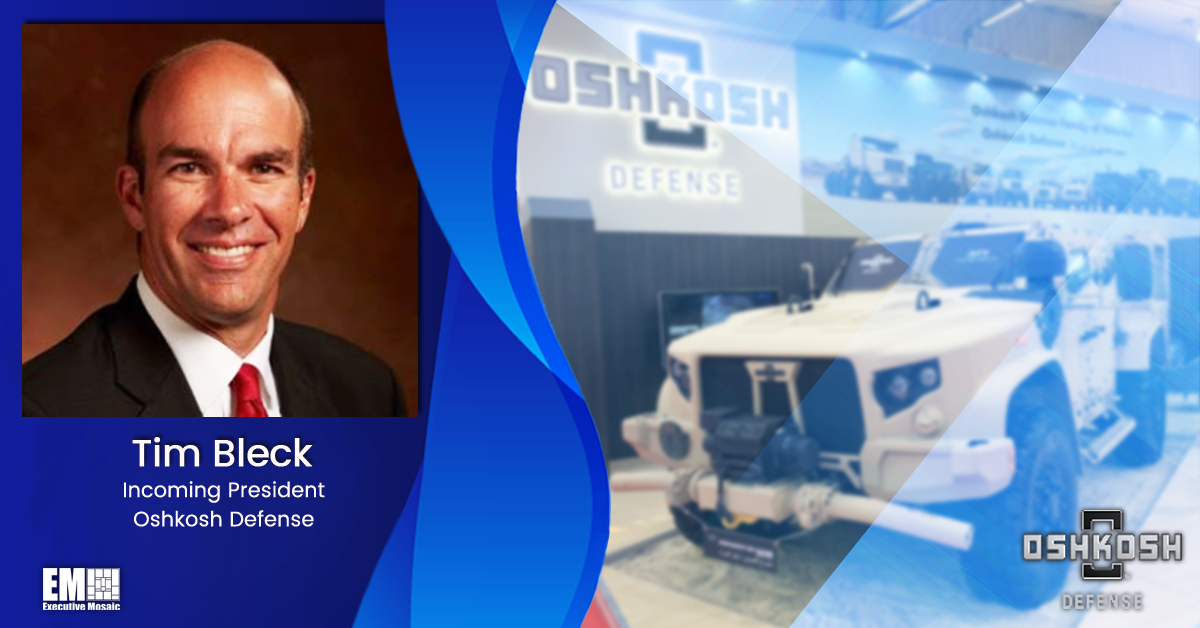 Tim Bleck Named Oshkosh Defense President