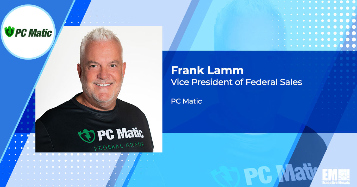Frank Lamm Joins PC Matic as Federal Sales VP