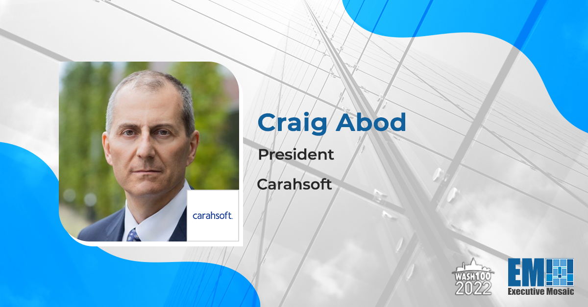 Carahsoft to Expand DOD Tech Offerings Under New BPA; Craig Abod Quoted