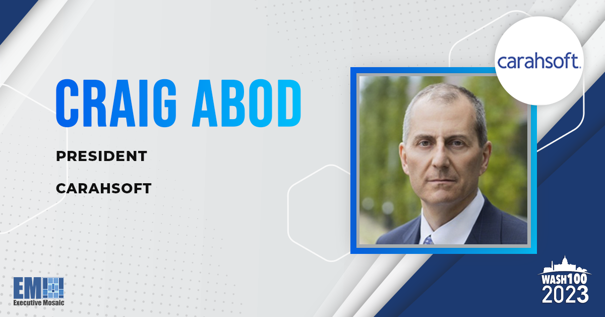 Carahsoft President Craig Abod Named to 2023 Wash100 for Driving Company Growth and Supporting Government Tech Ecosystem