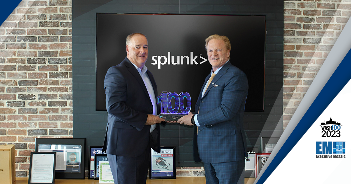 Splunk Public Sector VP Bill Rowan Receives 2023 Wash100 Award