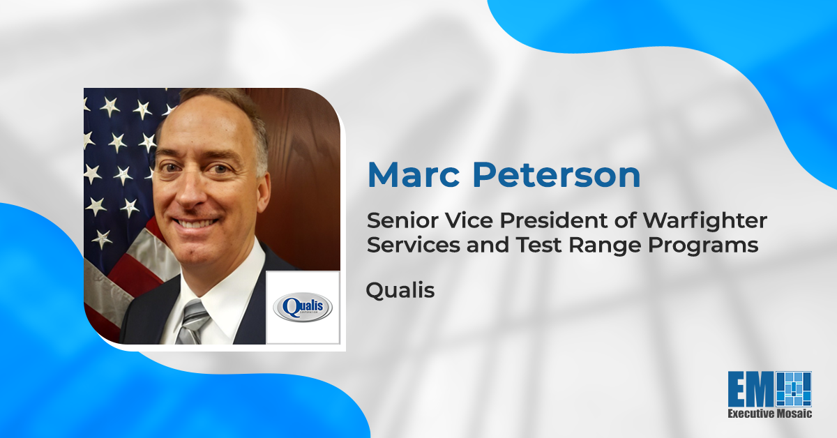 Marc Peterson Named Qualis Warfighter Services & Test Ranges SVP