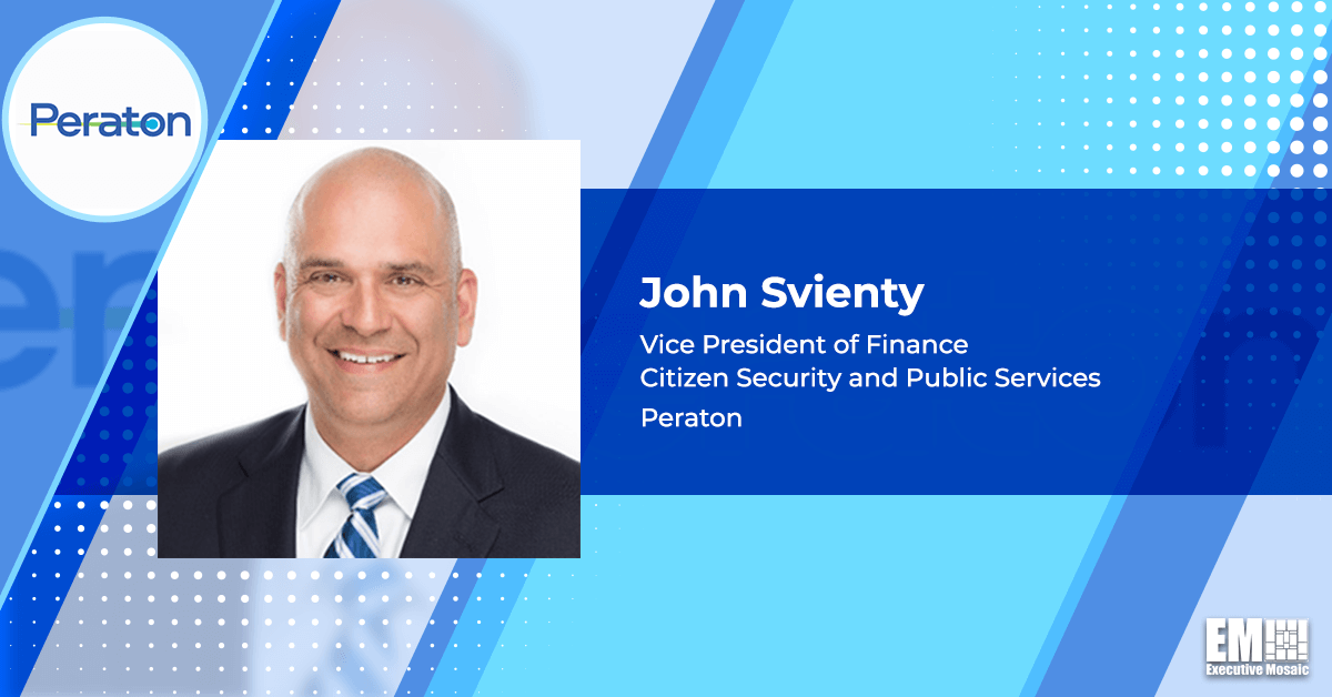 Peraton Elevates John Svienty to Finance VP for Citizen Security ...