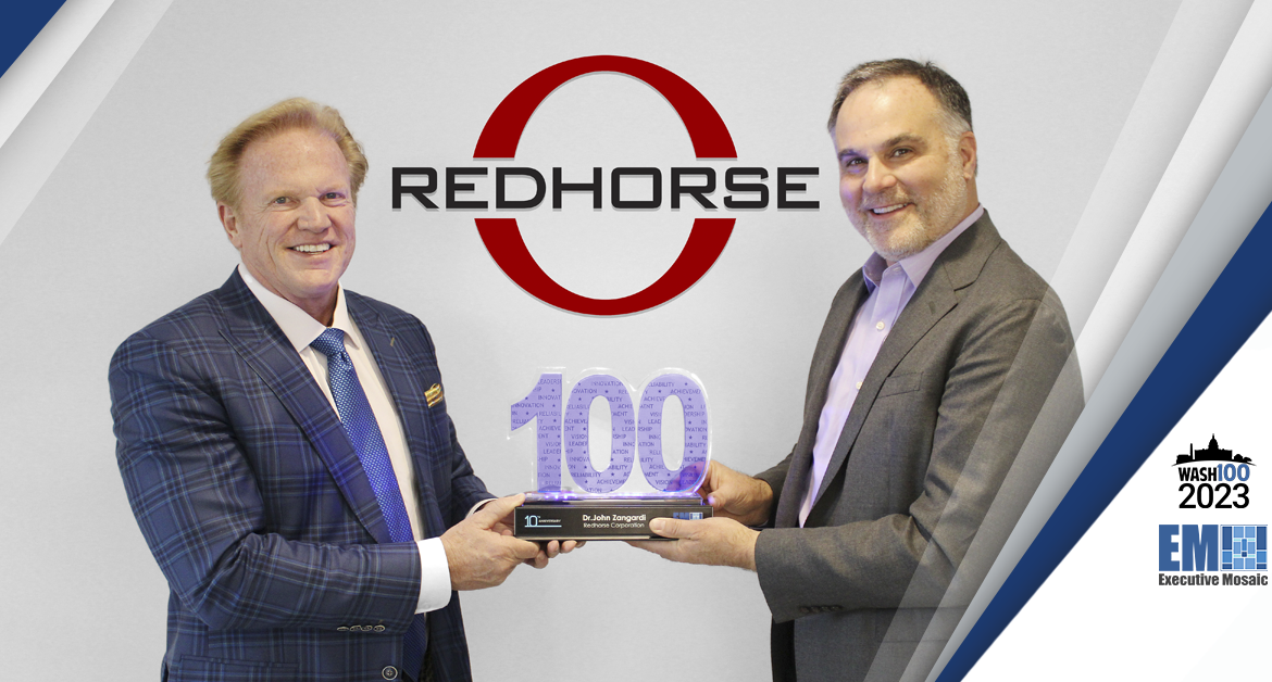 Redhorse CEO John Zangardi Receives 2nd Consecutive Wash100 Award