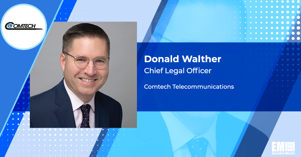 Donald Walther Named Comtech Chief Legal Officer