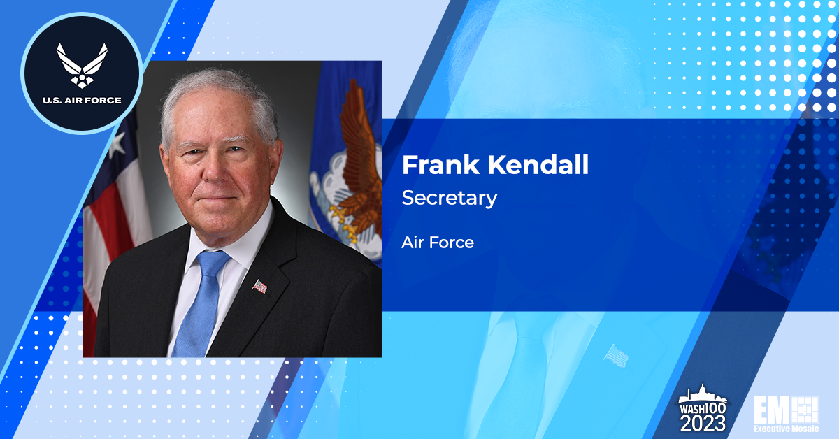 Potomac Officers Club Event Featuring Air Force Secretary Frank Kendall is Less Than a Month Away