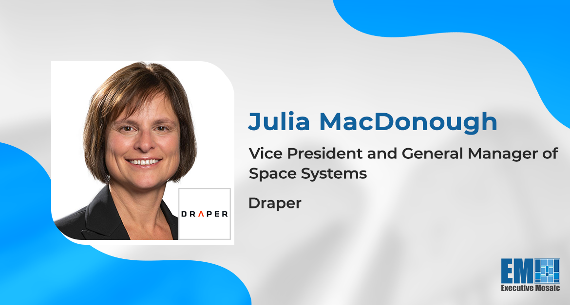 Julia MacDonough Named Draper VP, General Manager of Space Systems