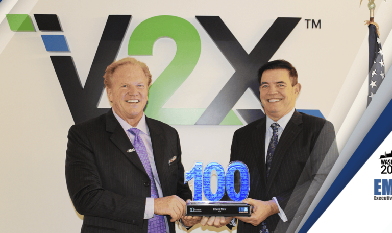 V2X Leader Chuck Prow Accepts 2023 Wash100 Award From Executive Mosaic ...