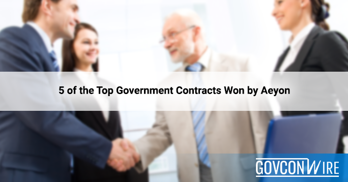 What are the top government contract awards won by Aeyon company?