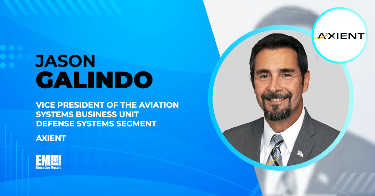 Jason Galindo has been promoted to Vice President of the Axient Aviation Systems Business