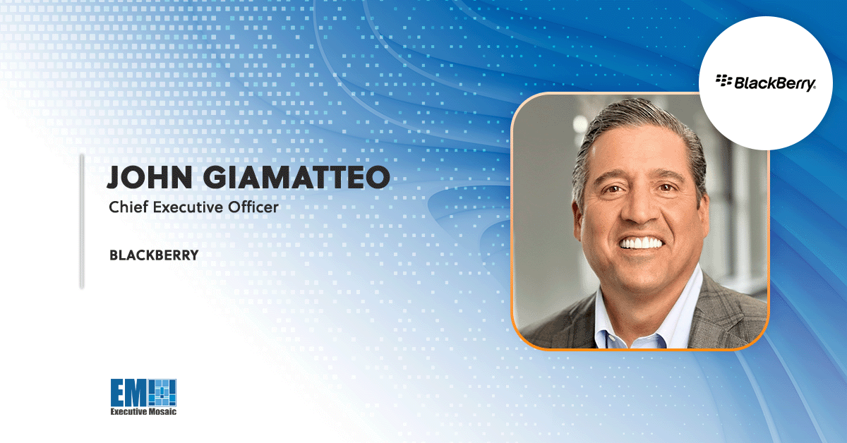BlackBerry Finds Permanent CEO in Cybersecurity Business President John Giamatteo