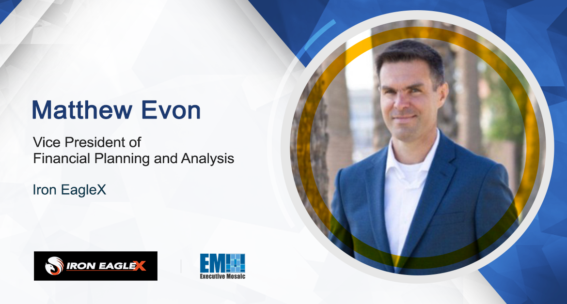 Matthew Evon Appointed Iron EagleX VP of Financial Planning & Analysis