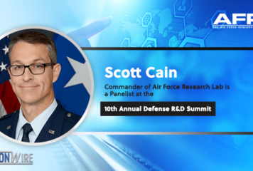 Scott Cain, Commander of Air Force Research Lab, is a Panelist at the 10th Annual Defense R&D Summit