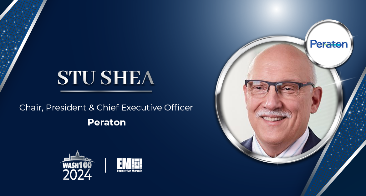 Peraton CEO Stu Shea Wins 8th Wash100 Award for Driving Company Growth Through Significant Contracts