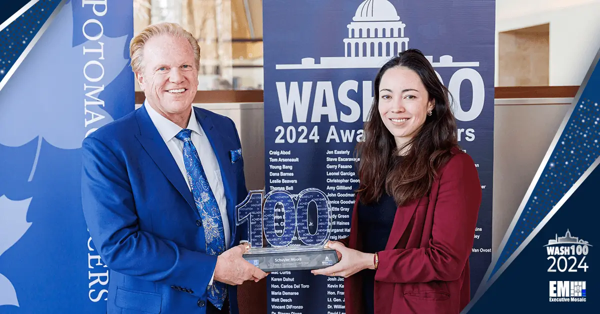 CENTCOM CTO Schuyler Moore Receives 2024 Wash100 Award at POC Forum