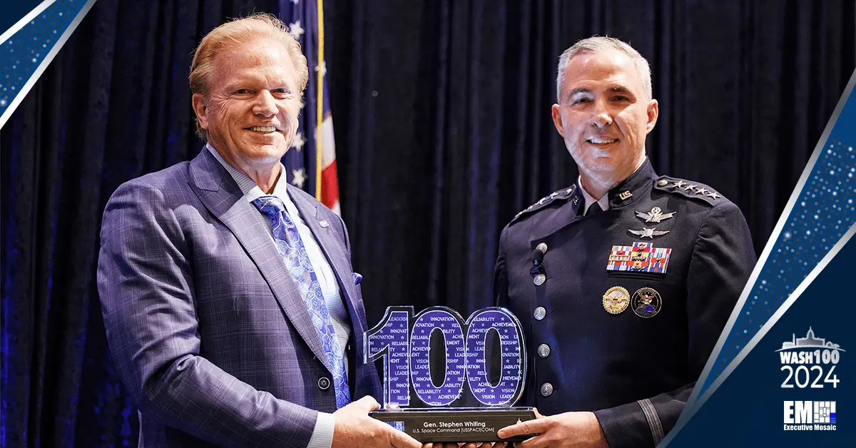 Gen. Stephen Whiting Accepts 2024 Wash100 Award at POC's Space Summit