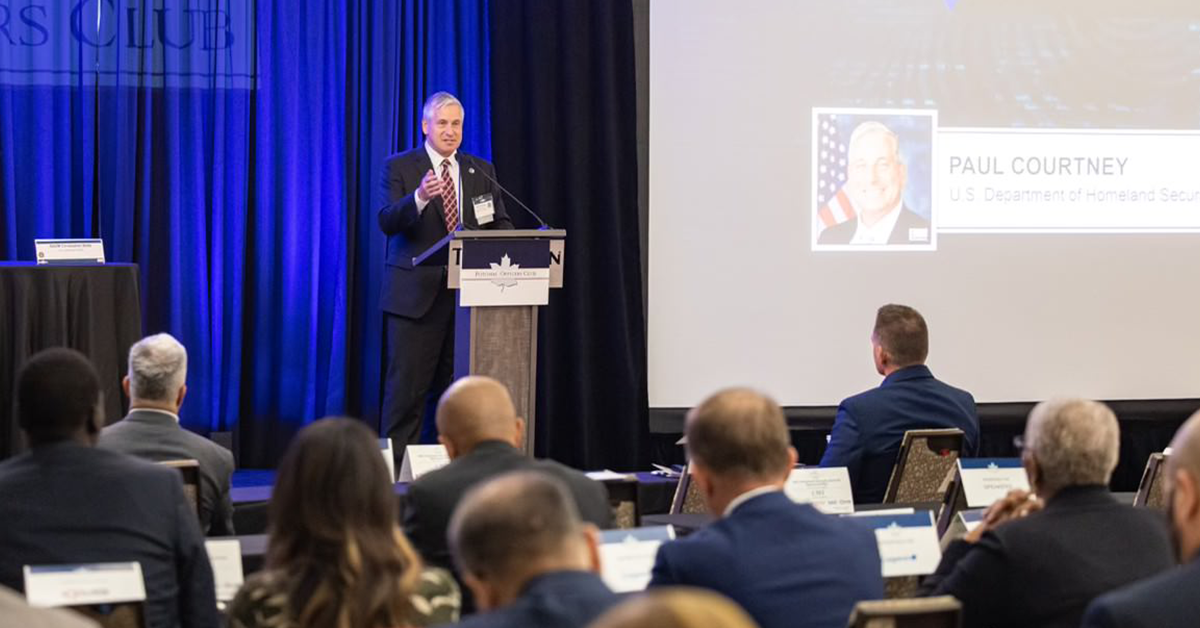 Paul Courtney spoke at the 2023 Homeland Security Summit