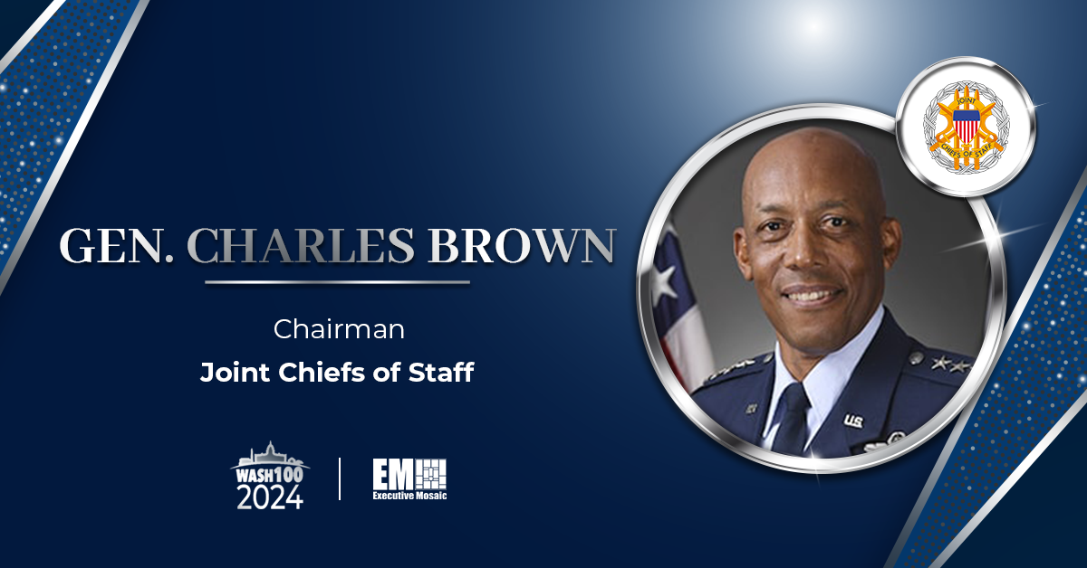 Joint Chiefs Chair Gen. Charles “CQ” Brown Recognized With 2024 Wash100 Award for Helping Strengthen National Security