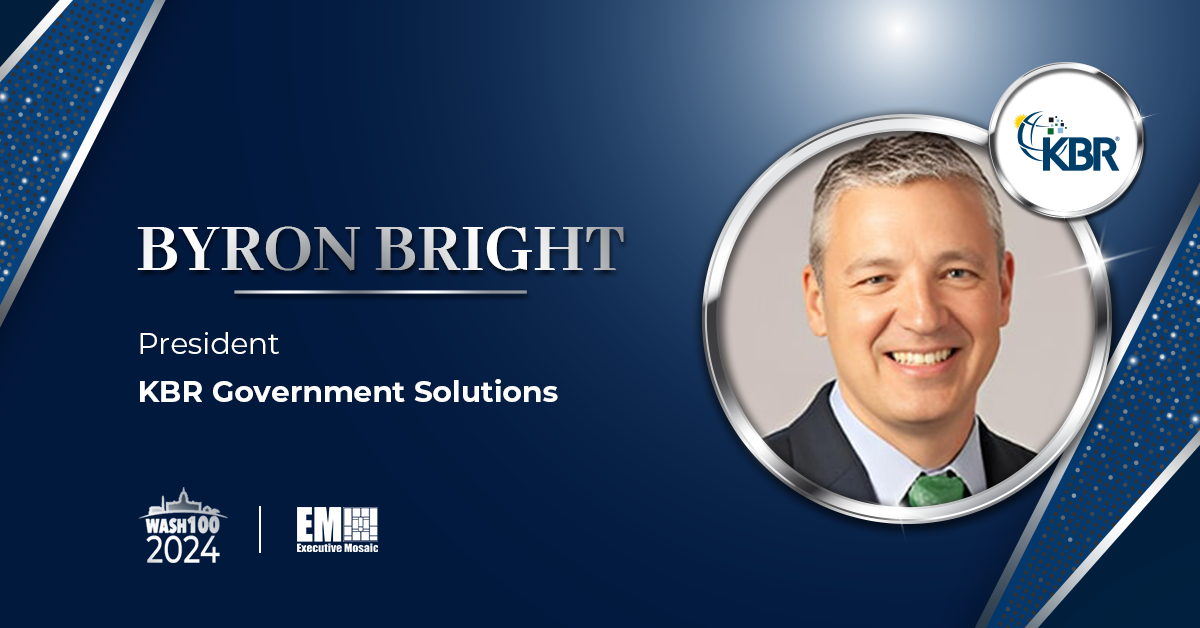 KBR’s Byron Bright Clinches 5th Wash100 Award for Scaling GovCon Services & Offerings