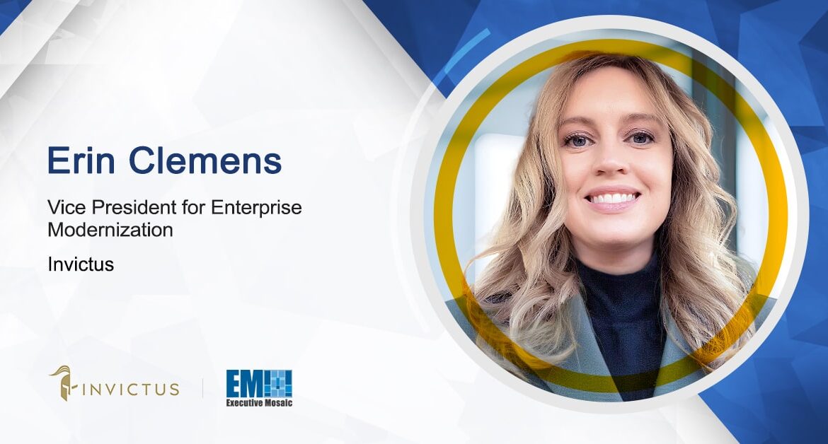 Erin Clemens Promoted to Invictus’ VP for Enterprise Modernization; Jim Kelly Quoted