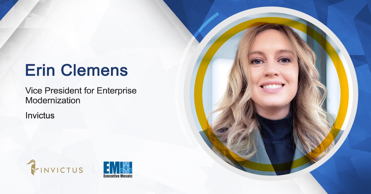 Erin Clemens Promoted to Invictus’ VP for Enterprise Modernization; Jim Kelly Quoted