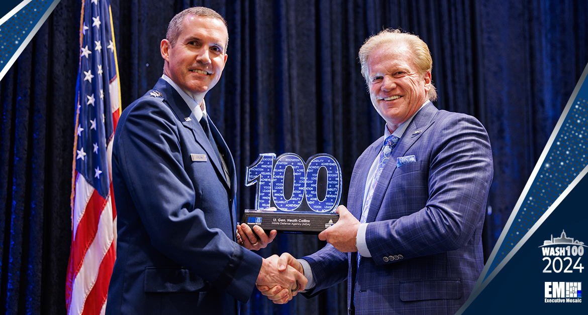 MDA Director Lt. Gen. Heath Collins Presented With 2024 Wash100 Award