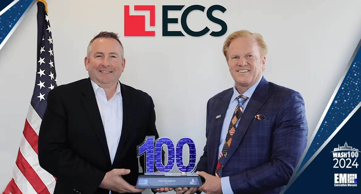 ECS President John Heneghan Accepts 2024 Wash100 Award