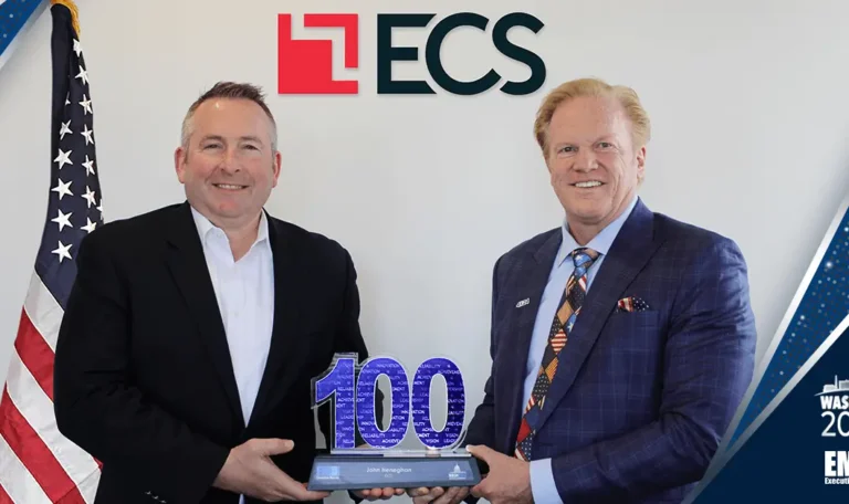 ECS President John Heneghan Accepts 2024 Wash100 Award - GovCon Wire