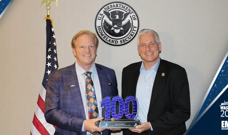 Head of DHS Procurement Paul Courtney Receives 2024 Wash100 Award From Jim Garrettson