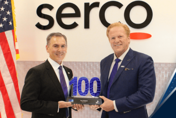Executive Mosaic’s Jim Garrettson Delivers Wash100 Award to Serco’s Tom Watson