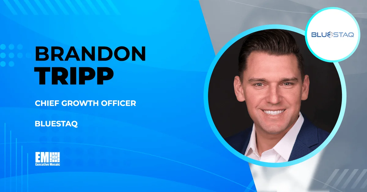 Army Veteran Brandon Tripp Joins Software Developer Bluestaq as Chief Growth Officer