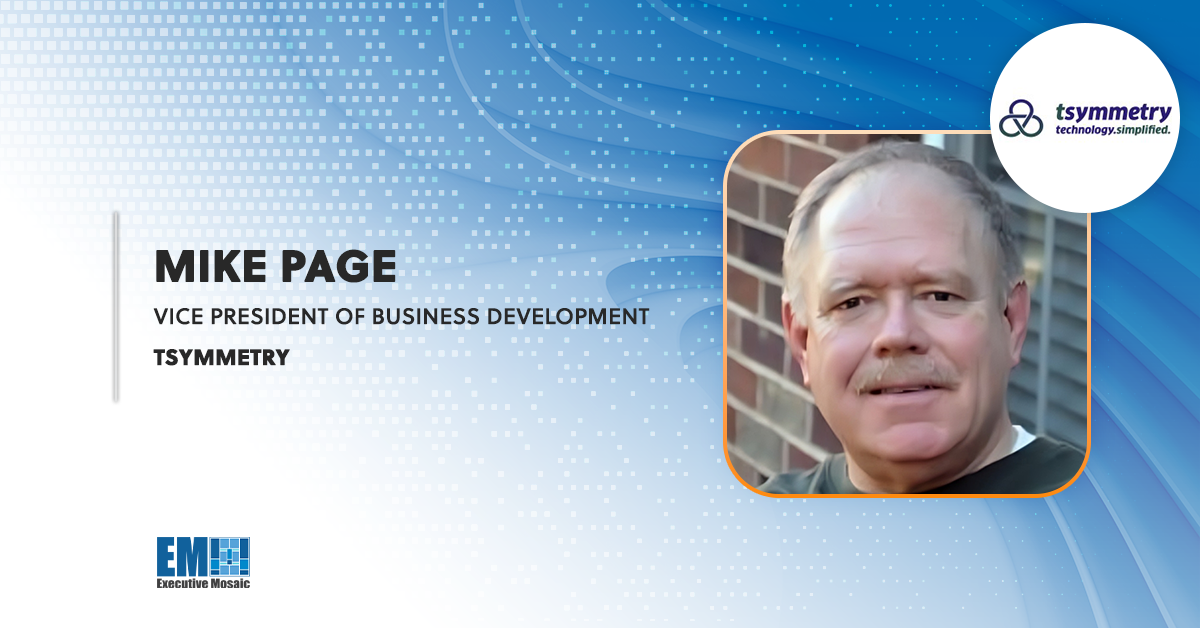 Mike Page Appointed Vice President of Business Development at Tsymmetry: A Veteran IT Services Provider
