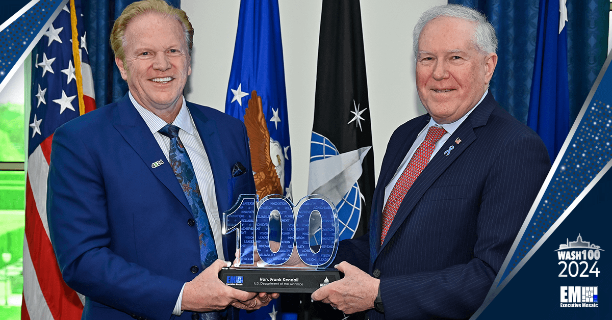 Air Force Secretary Frank Kendall Receives 2024 Wash100 Award