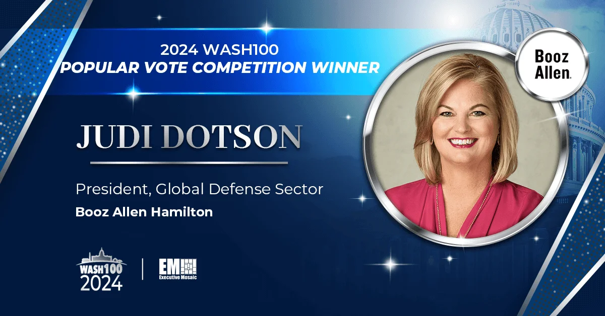 Booz Allen’s Judi Dotson Takes Crown as 2024 Wash100 Popular Vote Winner