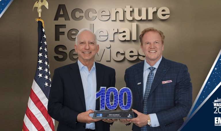 John Goodman of Accenture Federal Services Accepts 2024 Wash100 Award ...