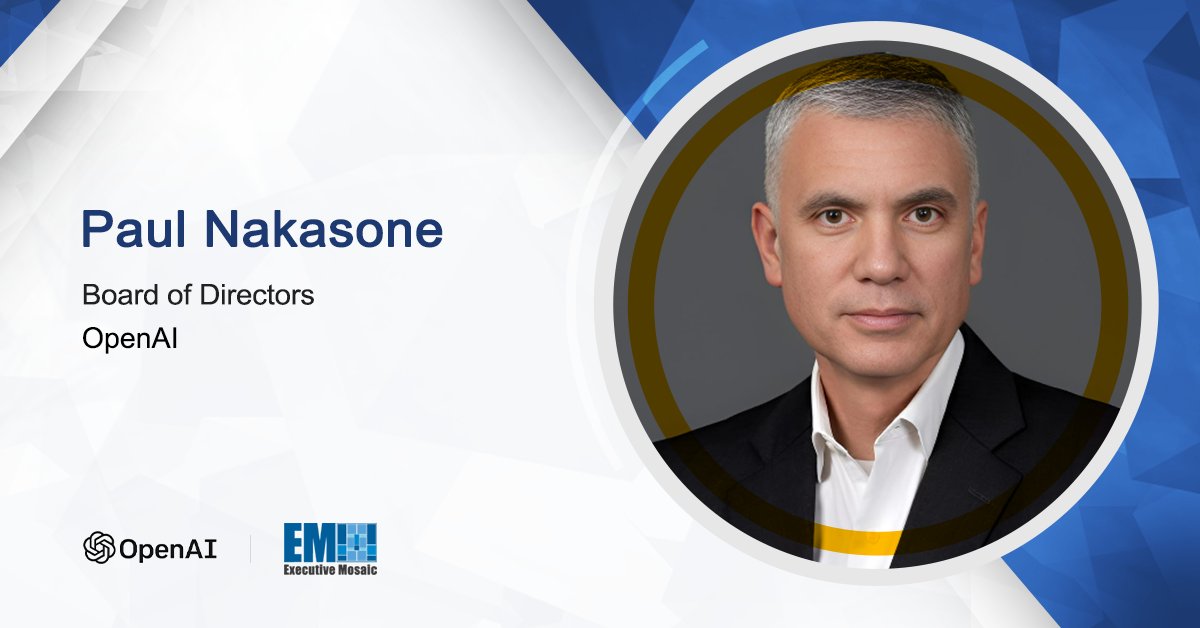 Paul Nakasone Joins OpenAI Board Paul Nakasone Joins OpenAI Board