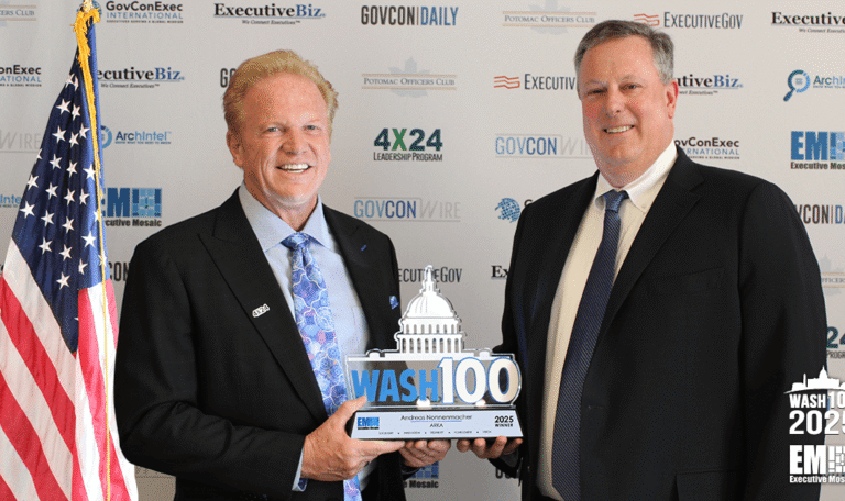 ARKA CEO Andreas Nonnenmacher Accepts 2025 Wash100 Award From Executive ...