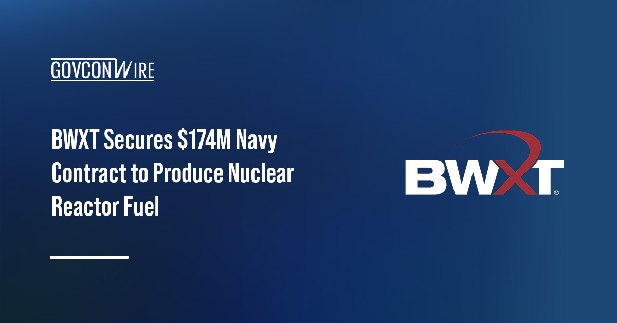 BWXT Secures $174M Navy Contract to Produce Nuclear Reactor Fuel BWX Technologies logo. BWXT secured a U.S. Navy contract to produce nuclear reactor fuel.