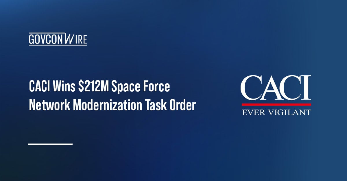 CACI logo. CACI has been awarded a task order to modernize the U.S. Space Force's network infrastructure.
