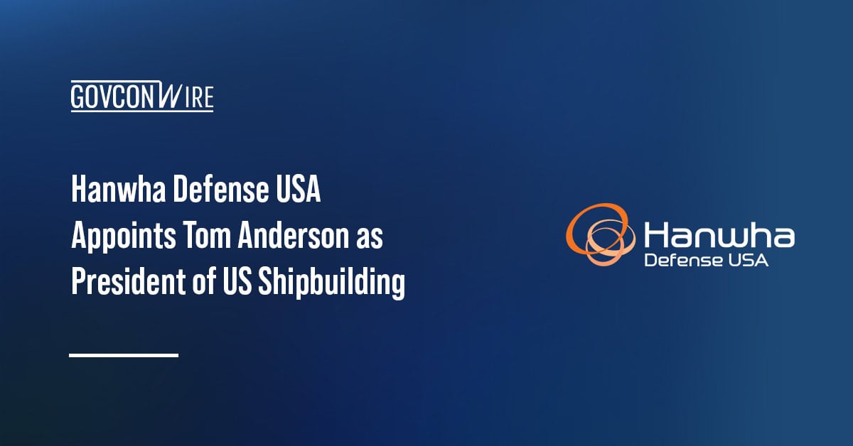 Hanwha Defense USA Appoints Tom Anderson as President of US Shipbuilding Hanwha Defense USA logo. Retired U.S. Navy Rear Adm. Tom Anderson joins Hanwha Defense USA as president of U.S. shipbuilding.