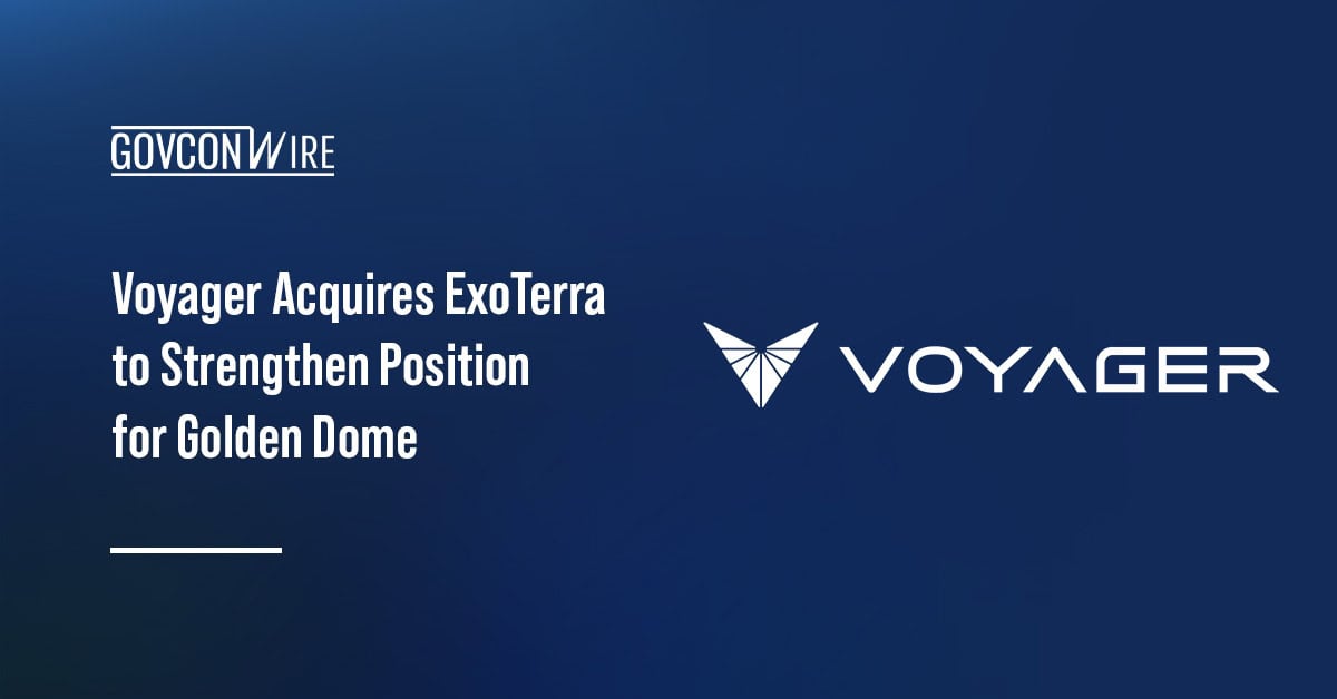 Voyager Acquires ExoTerra to Strengthen Position for Golden Dome Voyager Technologies logo. Voyager acquires ExoTerra.