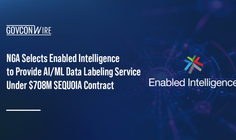 Enabled Intelligence logo. NGA awards a $708M contract to Enabled Intelligence for AI/ML data labeling.