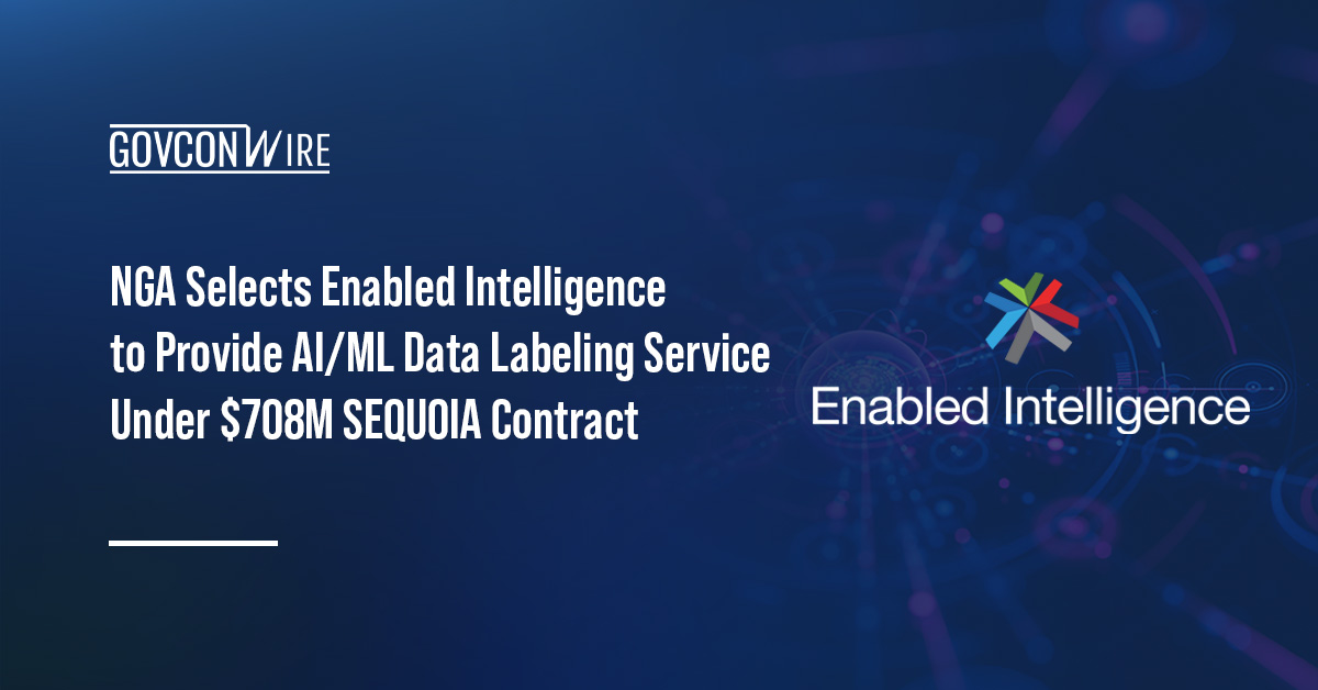 Enabled Intelligence logo. NGA awards a $708M contract to Enabled Intelligence for AI/ML data labeling.