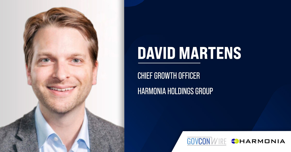 David Martens. The former partner at Guidehouse has joined Harmonia as chief growth officer.