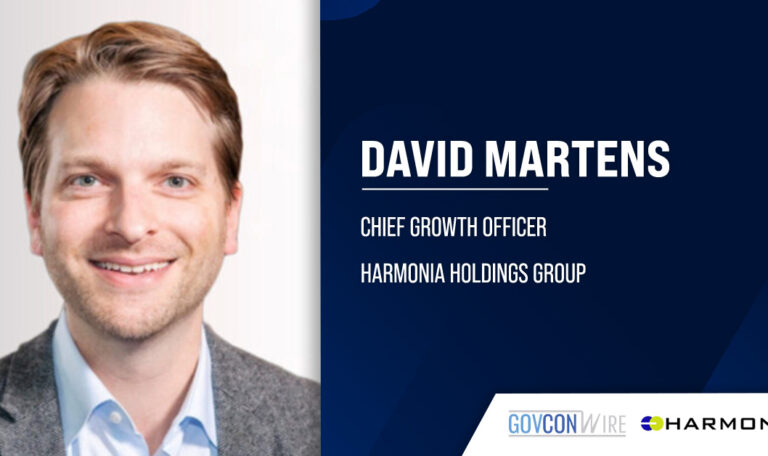 David Martens. The former partner at Guidehouse has joined Harmonia as chief growth officer.